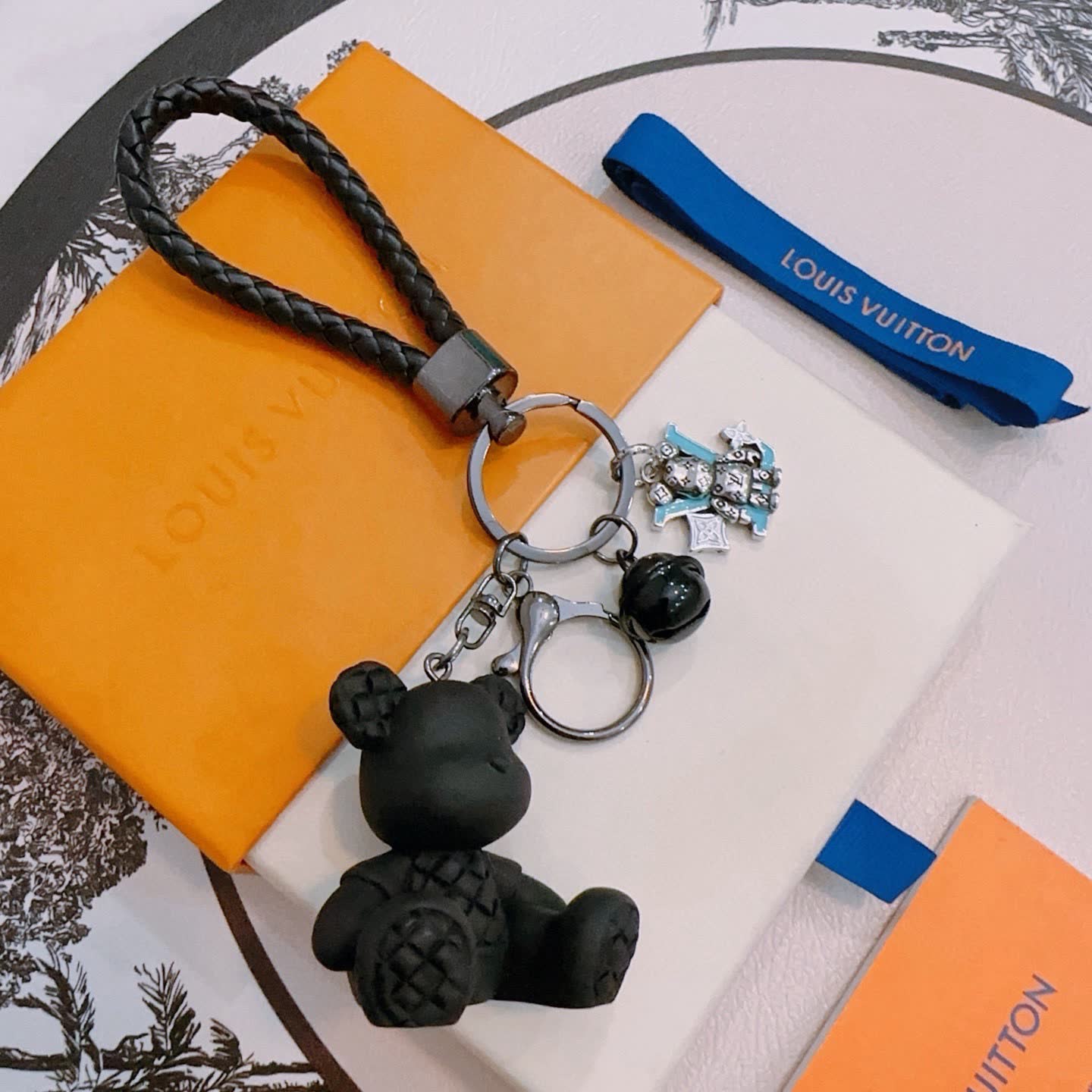 Louis Vuitton Keychain with Charms